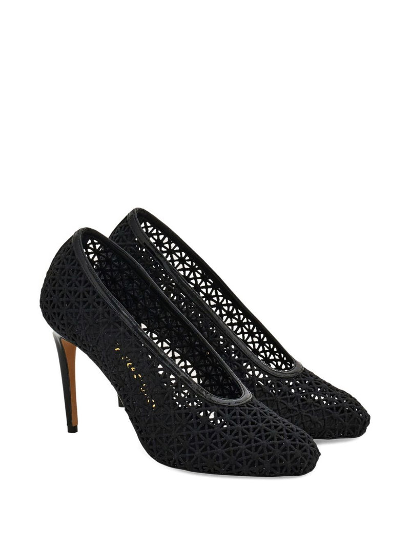 Ferragamo 90mm macramé pumps | Urbalenti™ NYC