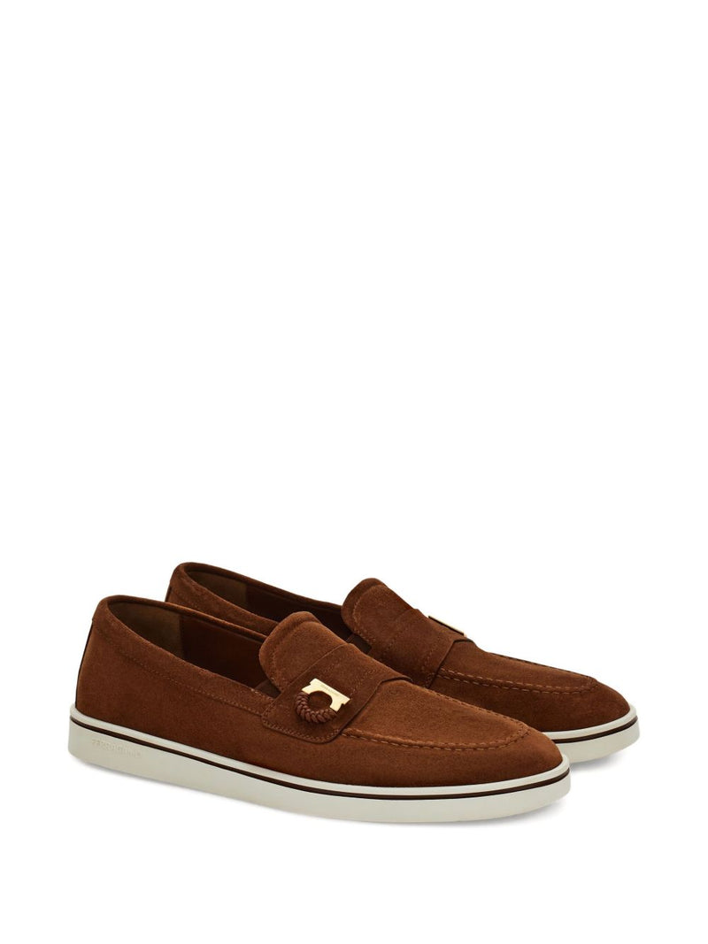 Ferragamo Boat shoe loafer with Gancini ornament | Urbalenti™ NYC