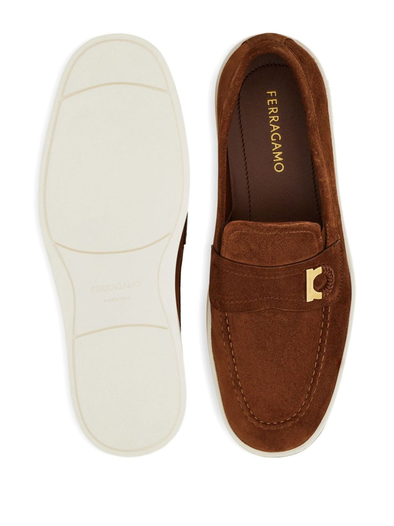 Ferragamo Boat shoe loafer with Gancini ornament | Urbalenti™ NYC