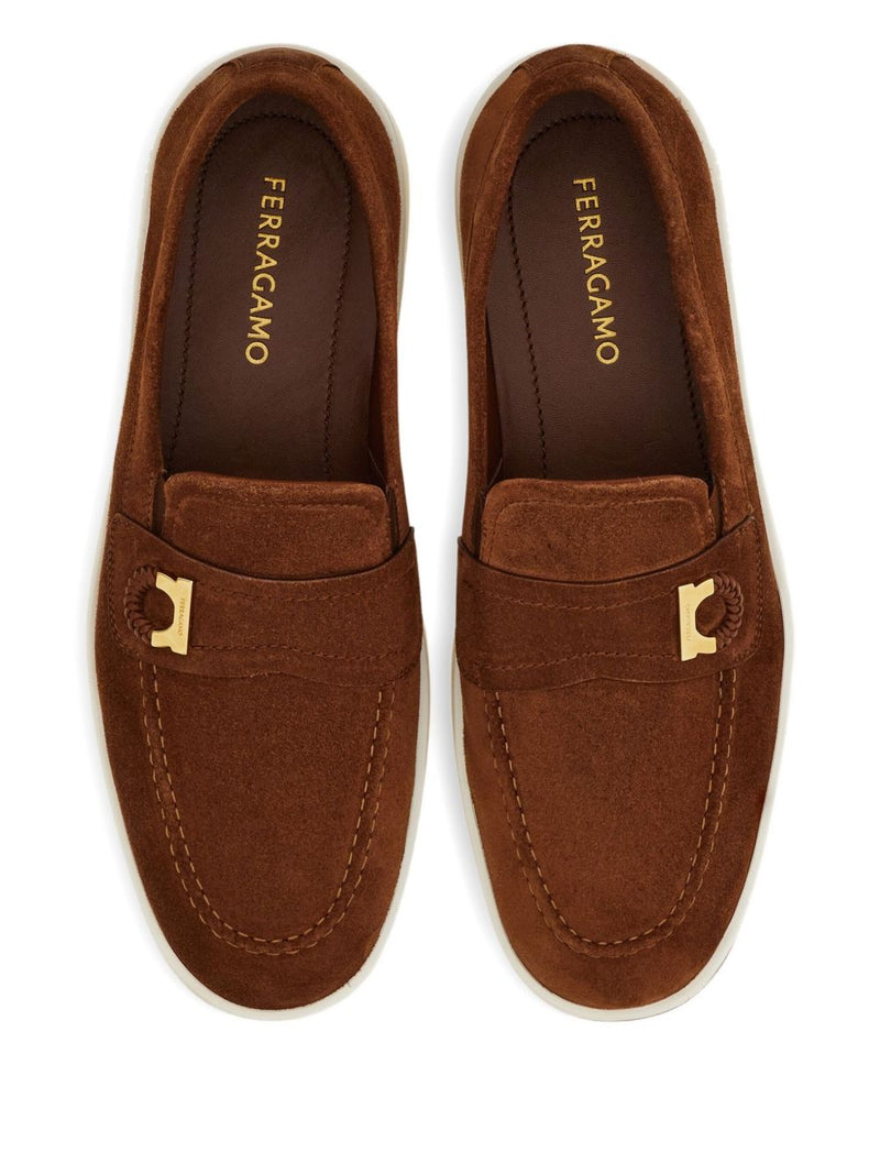 Ferragamo Boat shoe loafer with Gancini ornament | Urbalenti™ NYC