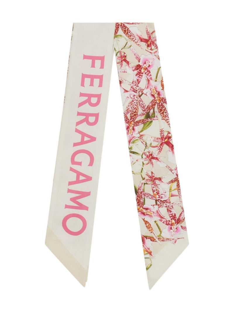 Ferragamo Floral Bloom Print Silk Bandeau | Urbalenti™ NYC