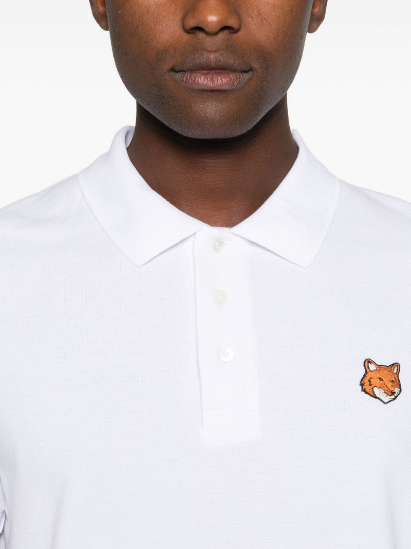 Maison Kitsuné Maison Kitsuné Maison KitsunÃ© Fox Head cotton polo shirt