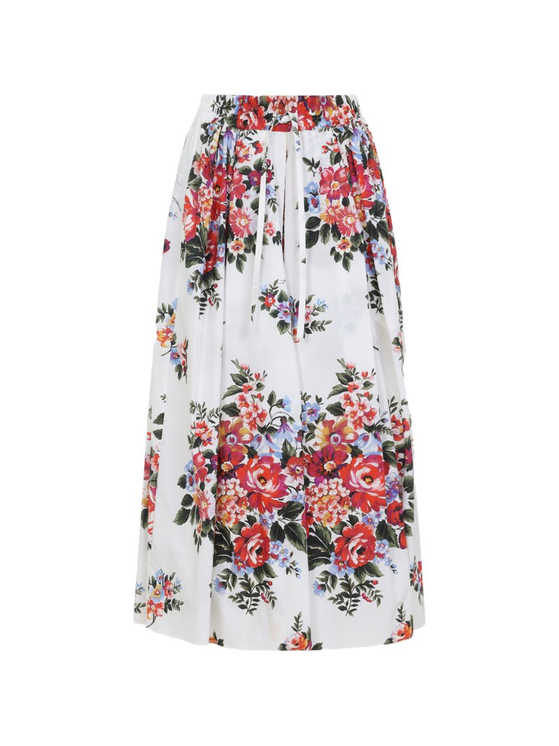 Dolce & Gabbana -floral print midi skirt | Urbalenti™ NYC