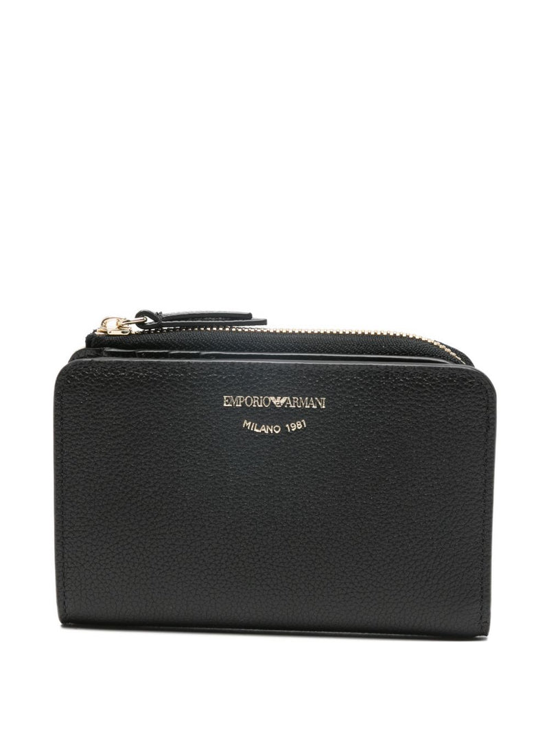 Emporio Armani Deer-Print Leather Bifold Wallet | Urbalenti™ NYC