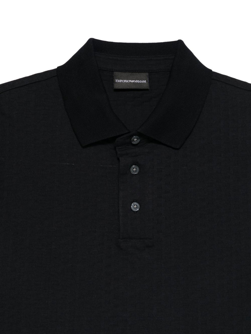 Emporio Armani Logo cotton polo shirt | Urbalenti™ NYC