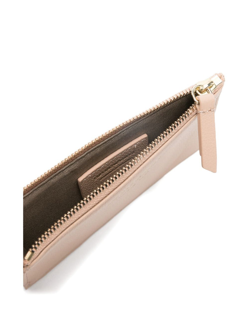 Emporio Armani Zipped Tumbled-Leather Card Holder | Urbalenti™ NYC