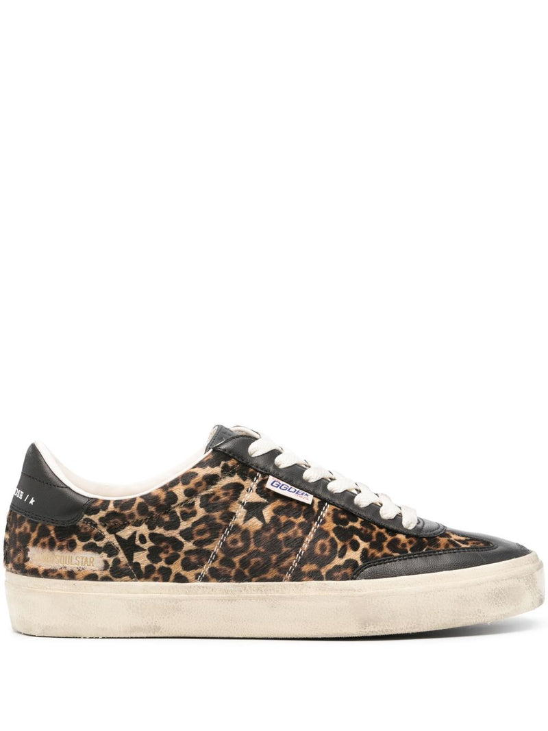 Golden Goose Golden Goose Soul Star in leopard-print pony skin Sneakers