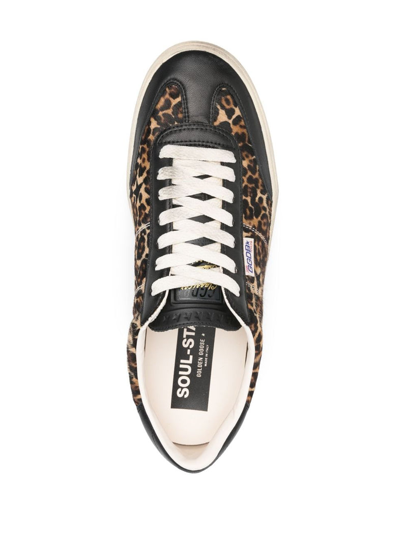 Golden Goose Golden Goose Soul Star in leopard-print pony skin Sneakers
