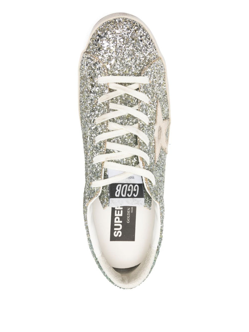 Golden Goose Super-Star Women's silver glitter | Urbalenti™ NYC