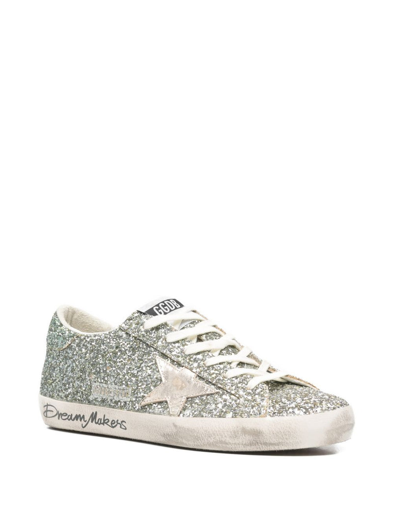 Golden Goose Super-Star Women's silver glitter | Urbalenti™ NYC