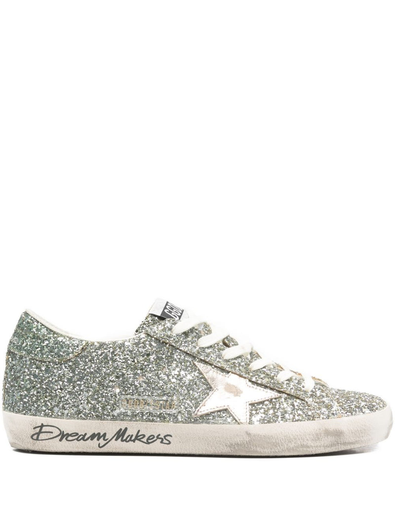 Golden Goose Super-Star Women's silver glitter | Urbalenti™ NYC