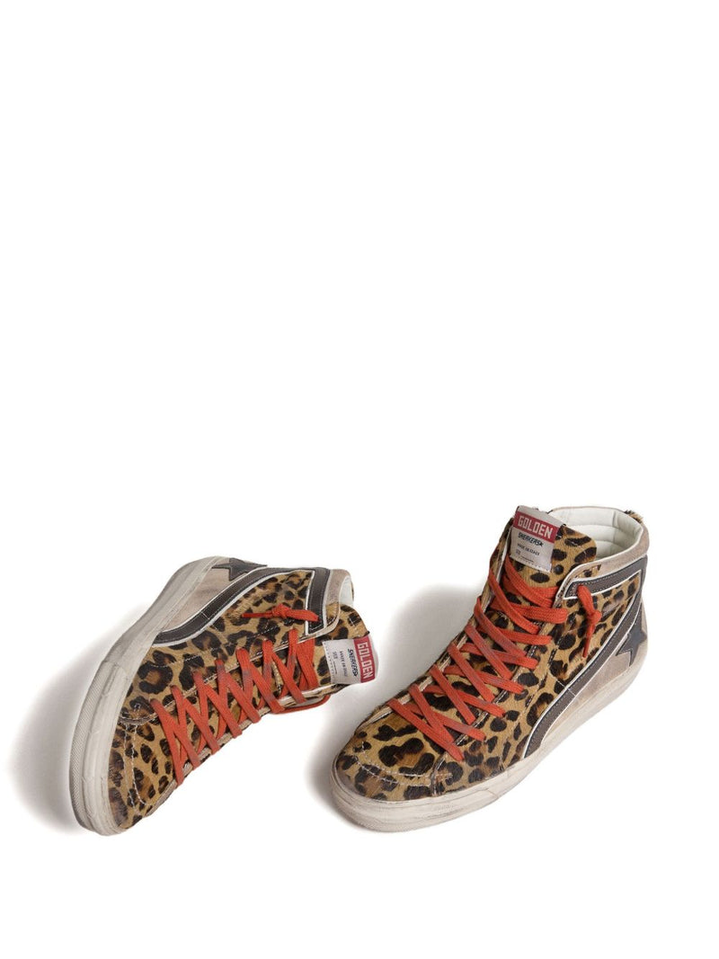 Golden Goose Golden Goose LTD slides in leopard-print pony skin leather star