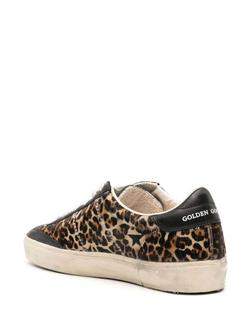 Golden Goose Golden Goose Soul Star Leopard-Print Pony Skin sneakers.