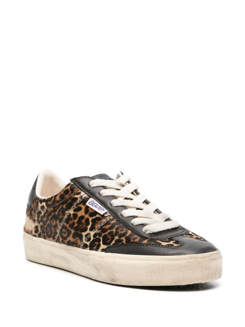 Golden Goose Golden Goose Soul Star Leopard-Print Pony Skin sneakers.