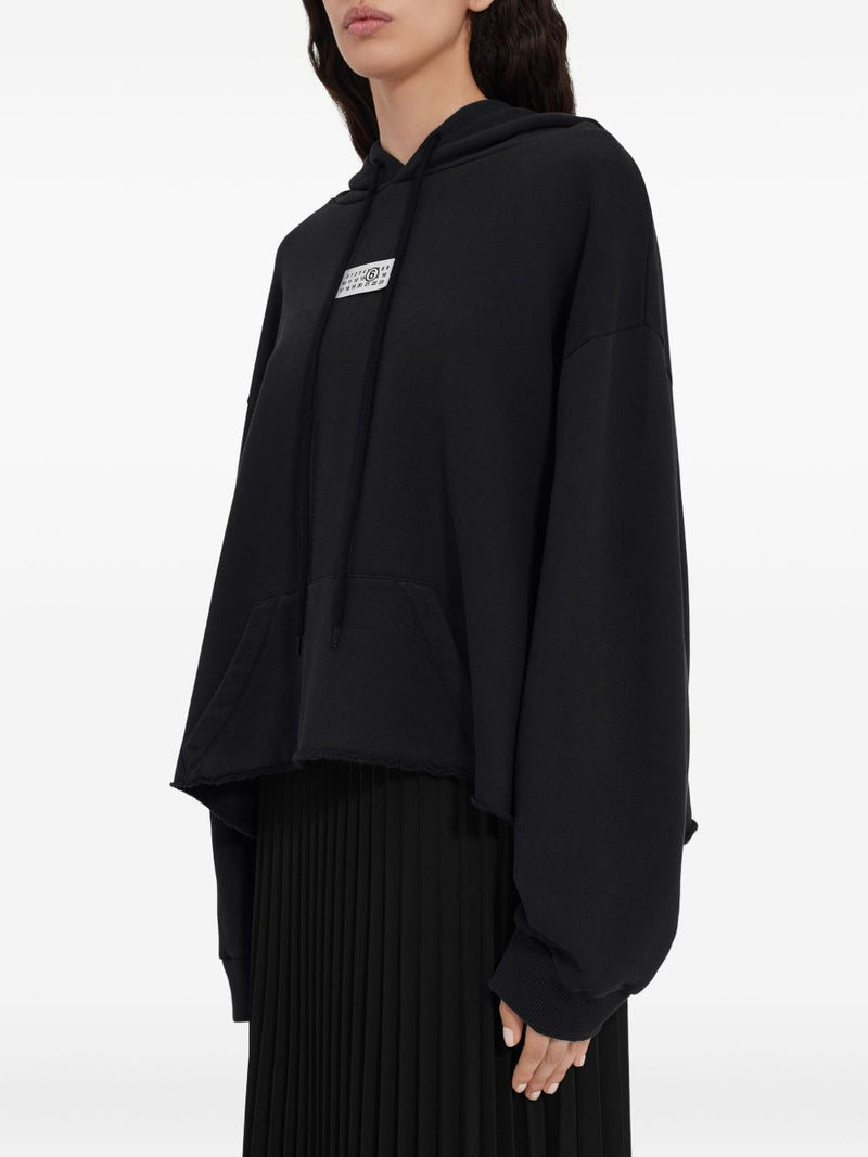 MM6 Maison Margiela Logo cotton hoodie | Urbalenti™ NYC