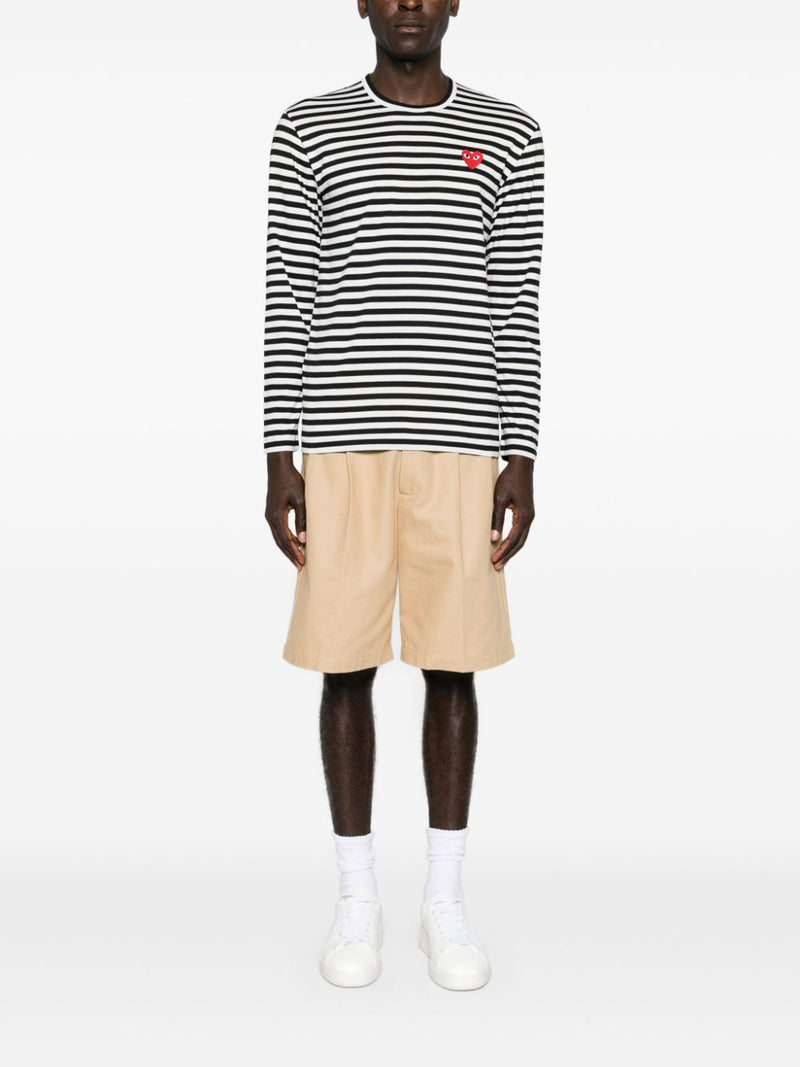 Comme Des Garcons Comme Des Garcons Comme Des GarÃ§ons Striped cotton t-shirt