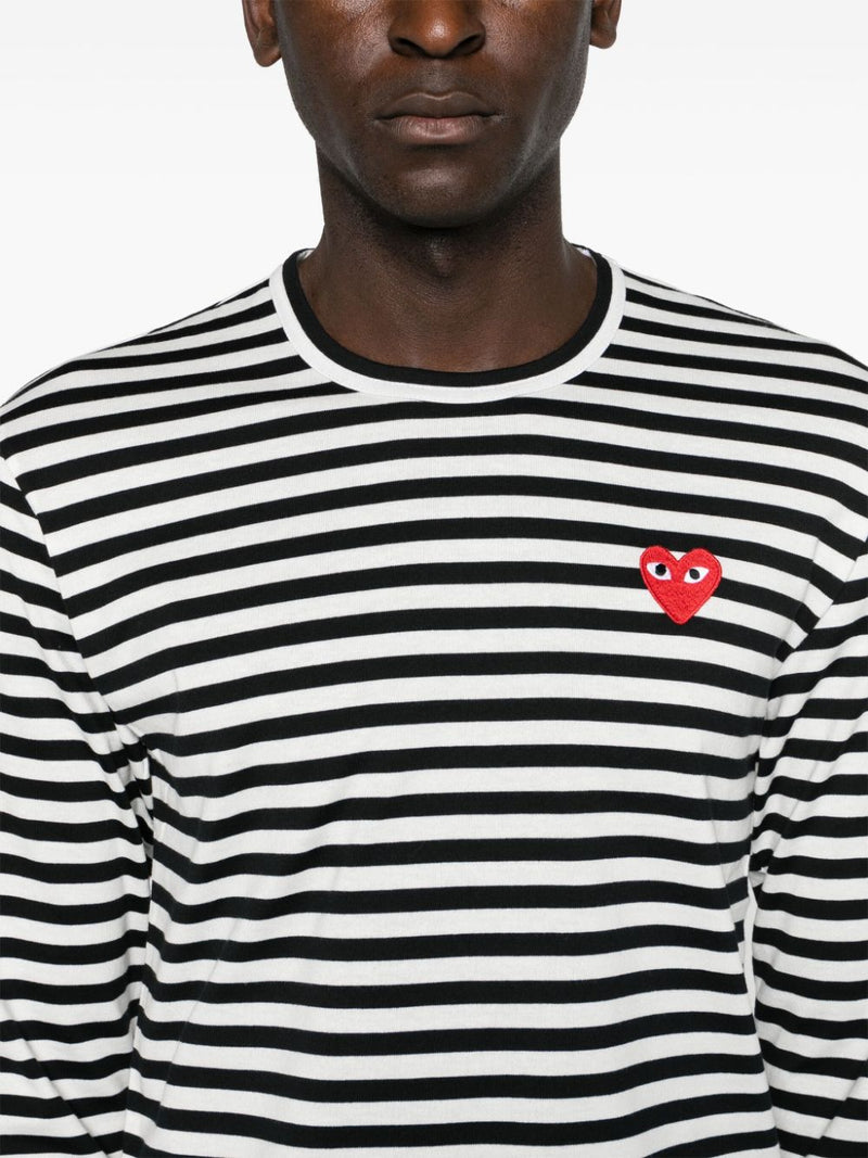 Comme Des Garcons Comme Des Garcons Comme Des GarÃ§ons Striped cotton t-shirt