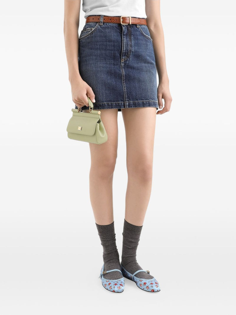 Dolce & Gabbana Sicily Small Handbag In Dauphine Calfskin | Urbalenti™ NYC
