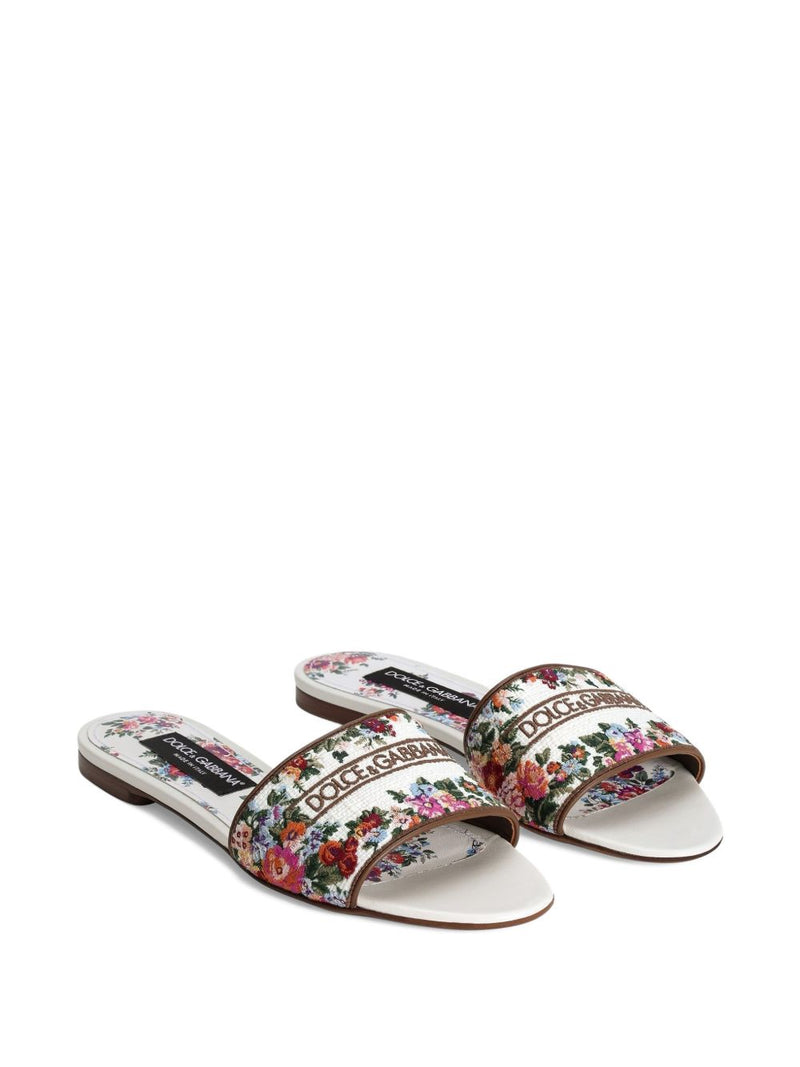 Dolce & Gabbana Dolce & Gabbana Nappa & Embroidery Flat slipper