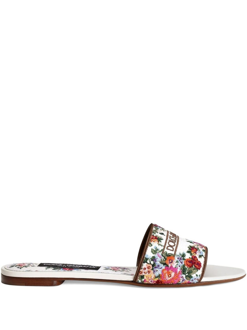 Dolce & Gabbana Dolce & Gabbana Nappa & Embroidery Flat slipper