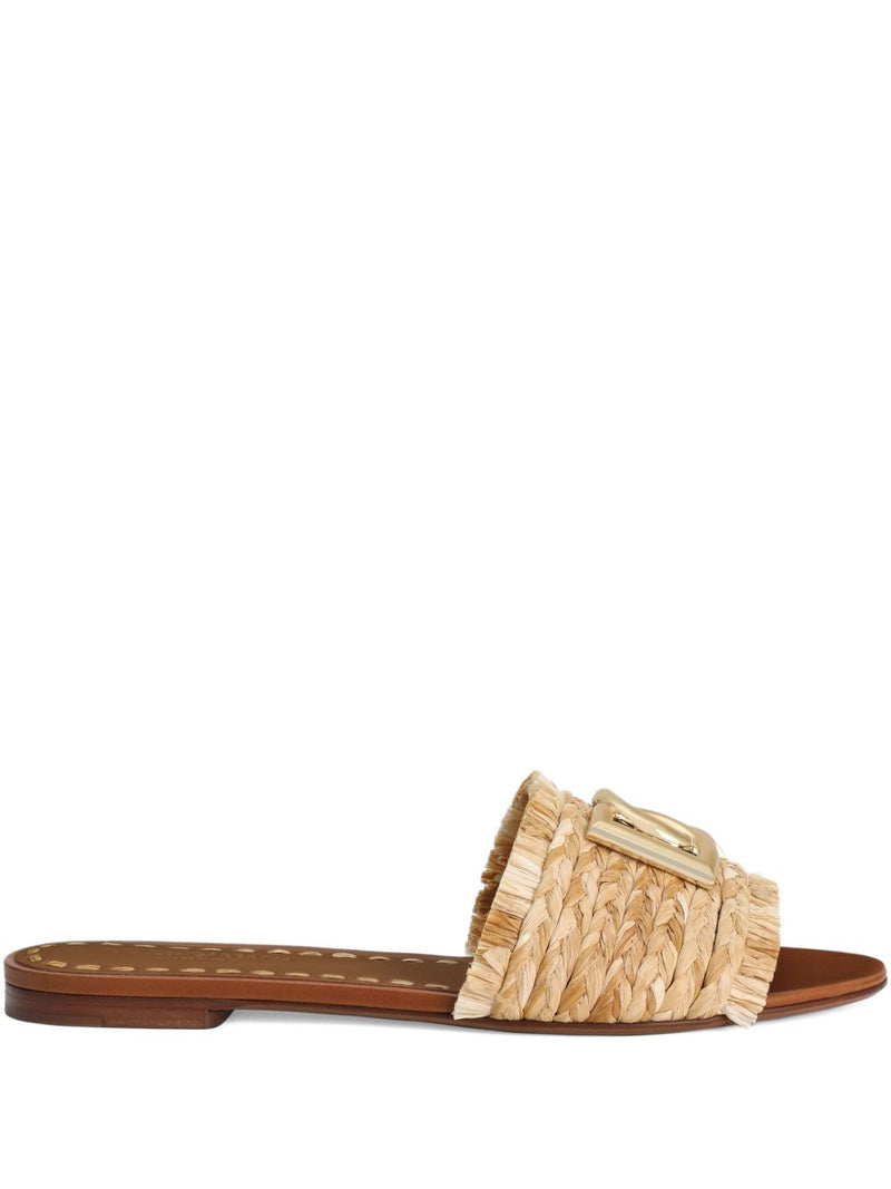Dolce & Gabbana Raffia Braid Slipper | Urbalenti™ NYC