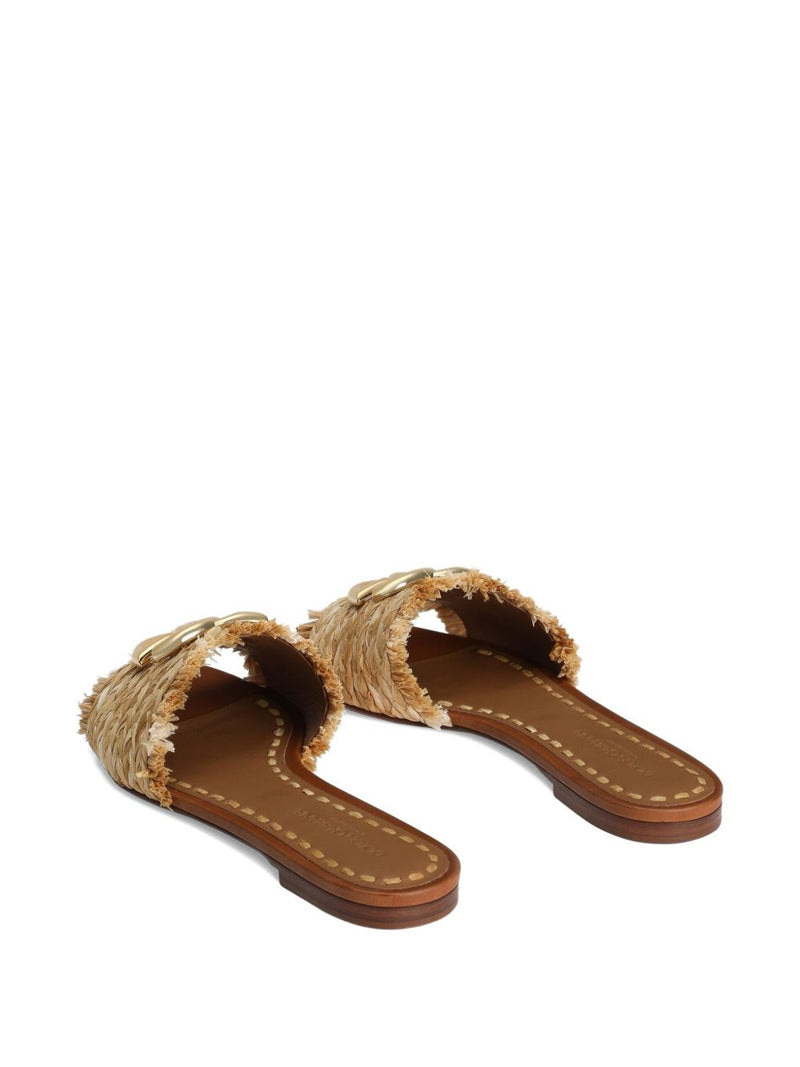 Dolce & Gabbana Raffia Braid Slipper | Urbalenti™ NYC
