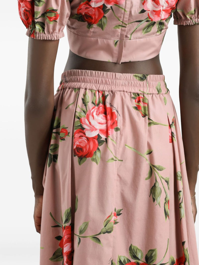 Dolce & Gabbana Roses bouquet long skirt | Urbalenti™ NYC