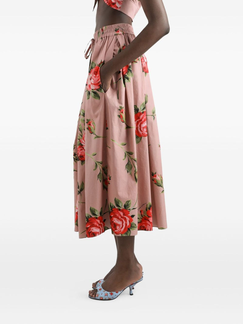 Dolce & Gabbana Roses bouquet long skirt | Urbalenti™ NYC