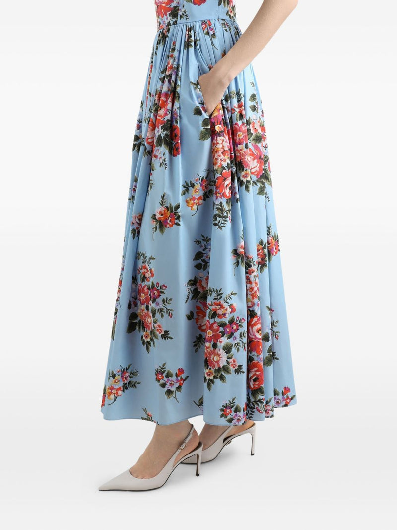 Dolce & Gabbana Flower Print Long Dress | Urbalenti™ NYC