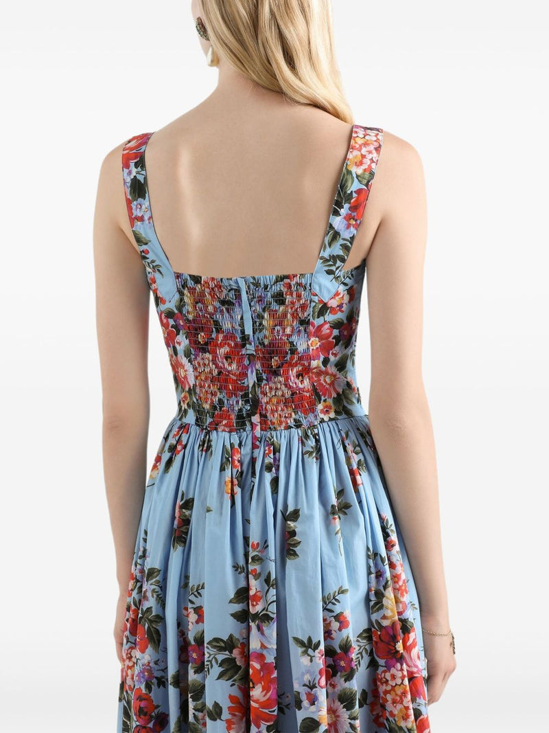 Dolce & Gabbana Flower Print Long Dress | Urbalenti™ NYC