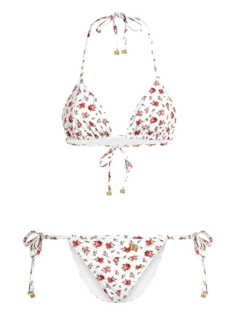 Dolce & Gabbana Dolce & Gabbana Roses print bikini set
