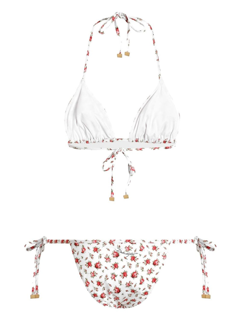 Dolce & Gabbana Dolce & Gabbana Roses print bikini set