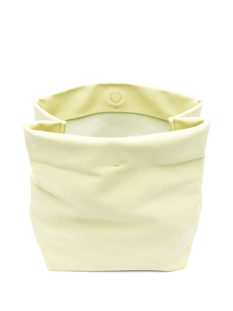 Cortana Cortana Delhi S, Large Lime Leather Clutch