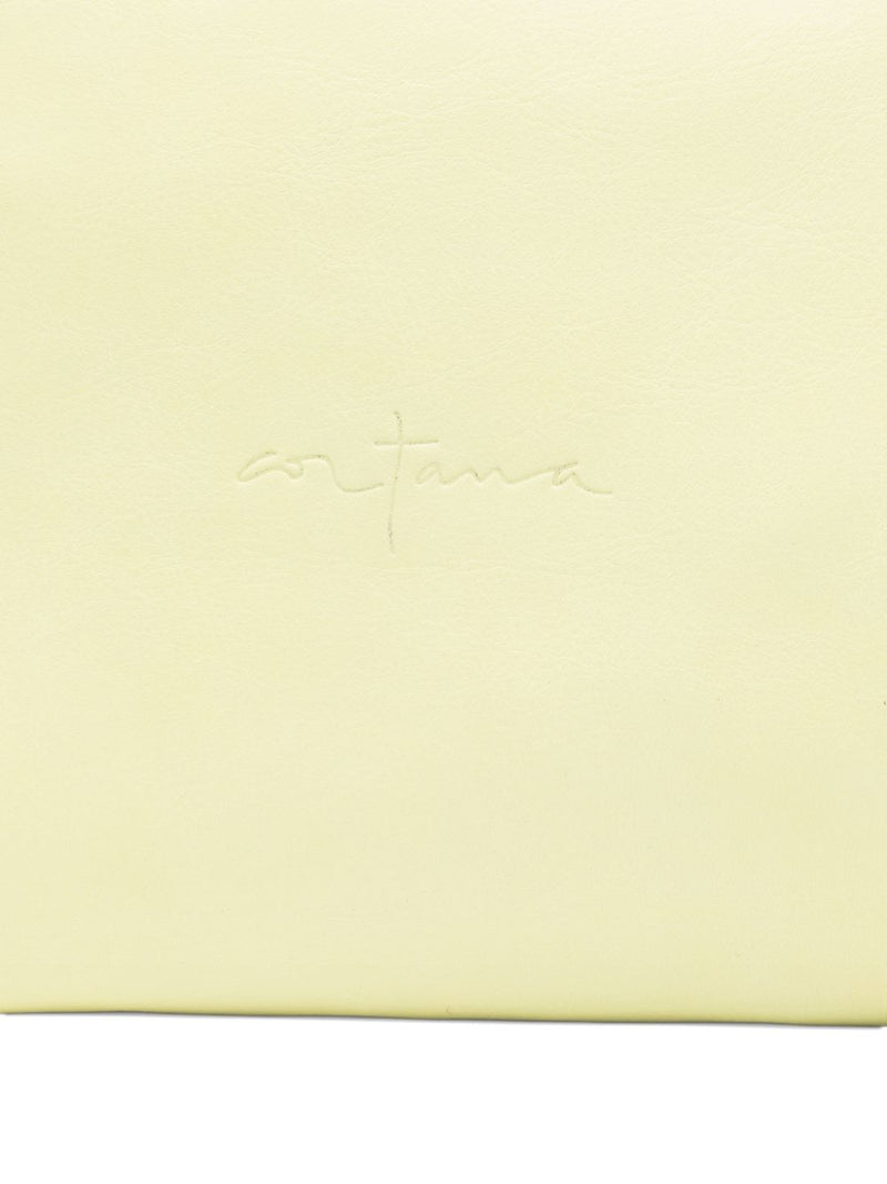 Cortana Cortana Delhi S, Large Lime Leather Clutch