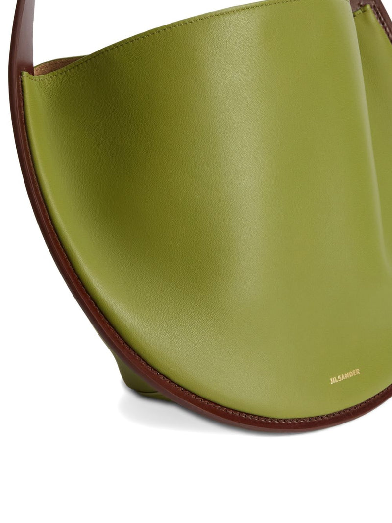Jil Sander Pivot Leather Shoulder Bag | Urbalenti™ NYC
