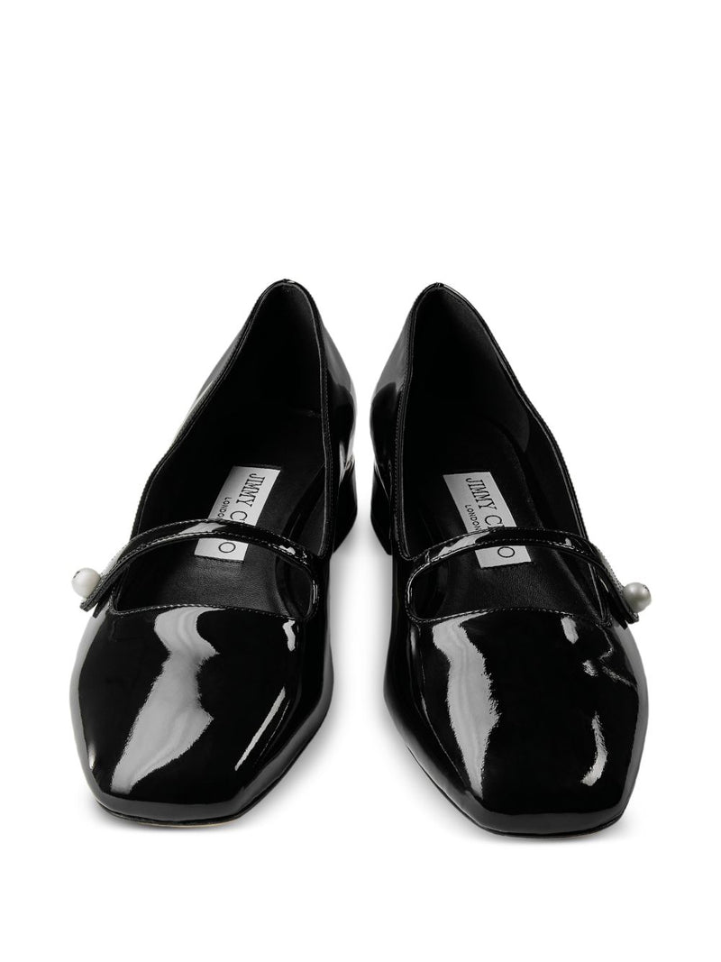 Jimmy Choo Elisa patent leather ballet flats | Urbalenti™ NYC