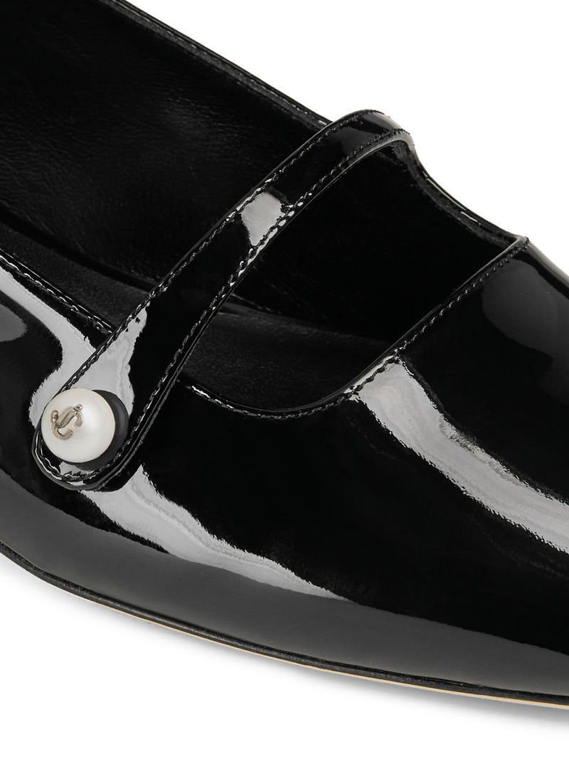 Jimmy Choo Elisa patent leather ballet flats | Urbalenti™ NYC