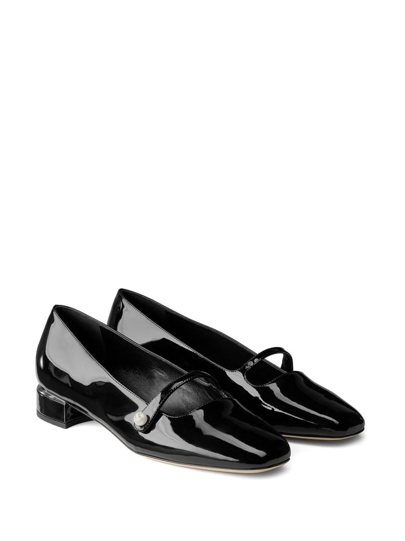 Jimmy Choo Elisa patent leather ballet flats | Urbalenti™ NYC