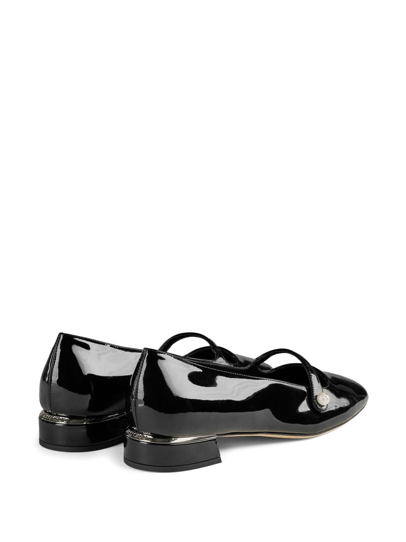 Jimmy Choo Elisa patent leather ballet flats | Urbalenti™ NYC