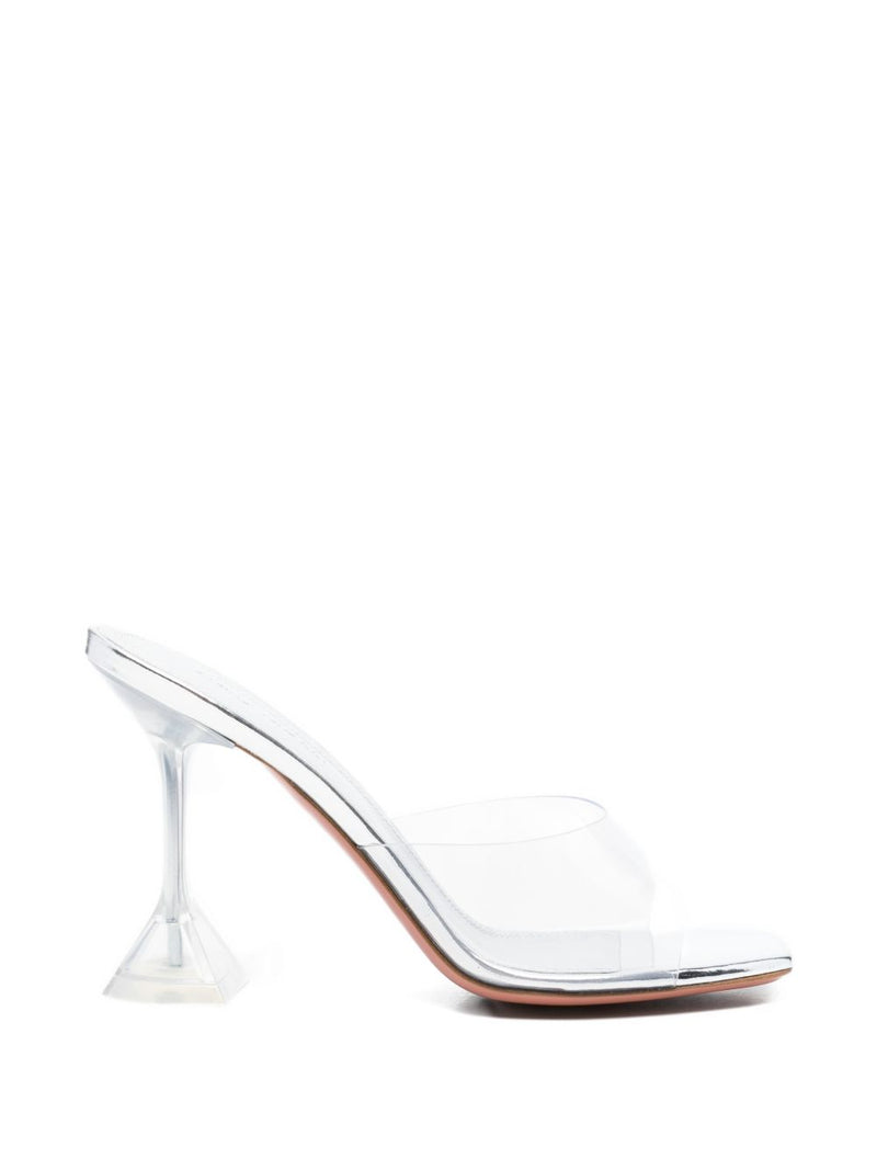 Amina Muaddi Lupita Glass Slipper 95 Transparent Pvc | Urba... | Urbalenti™ NYC
