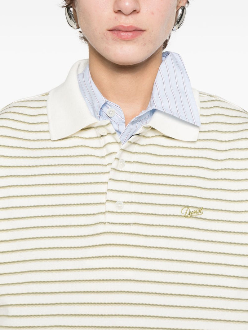 Dunst Dunst Striped cotton polo shirt
