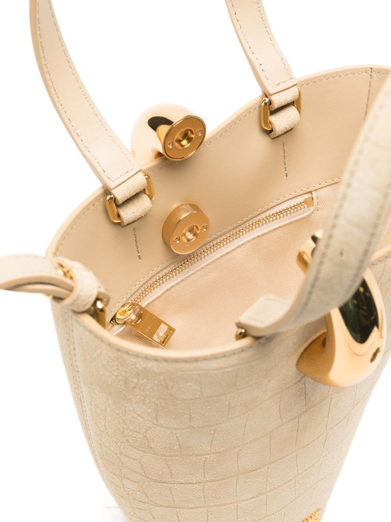 JACQUEMUS Le Petit Bambola leather bucket bag | Urbalenti™ NYC