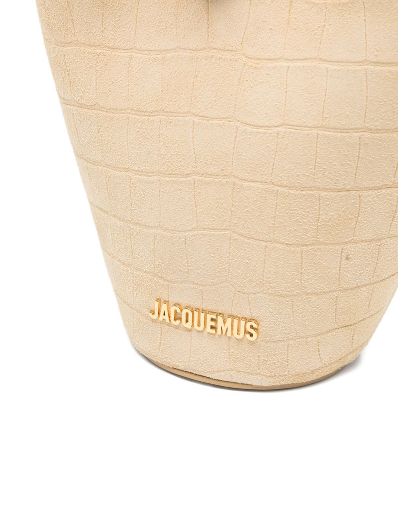 JACQUEMUS Le Petit Bambola leather bucket bag | Urbalenti™ NYC