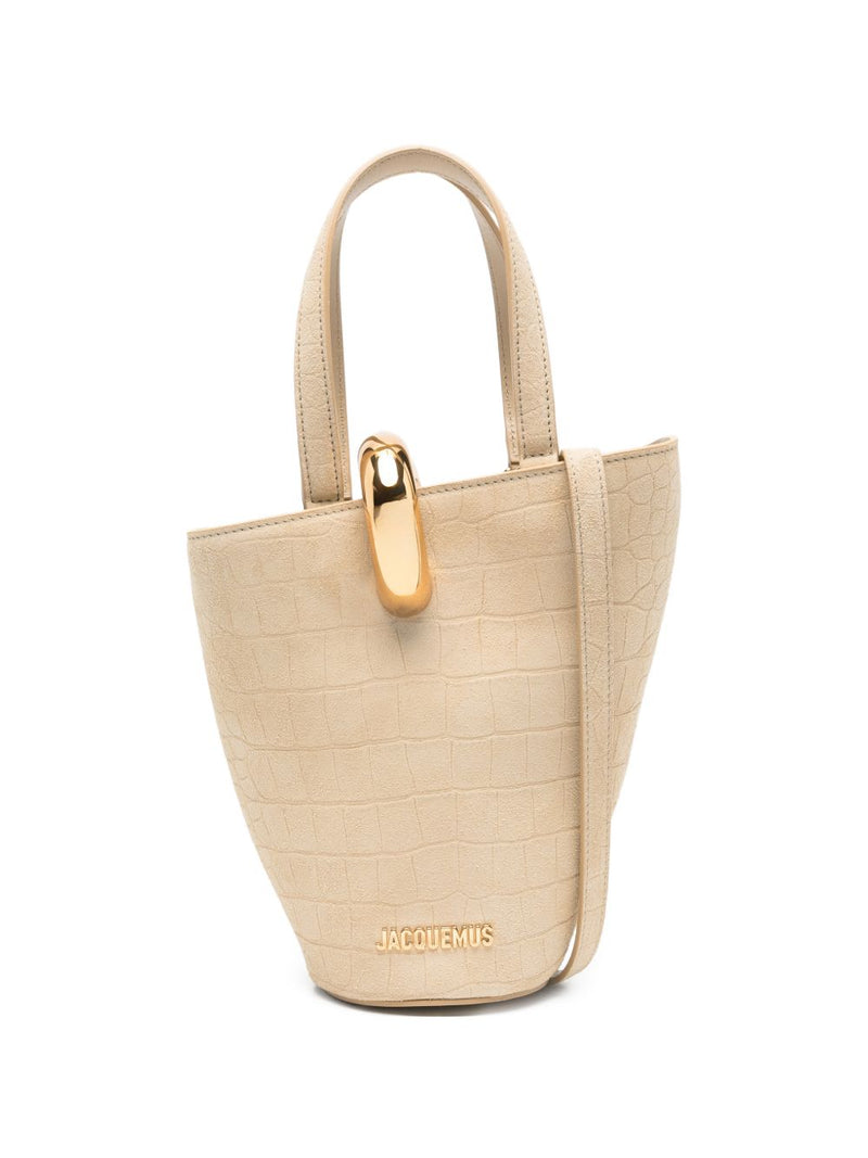 JACQUEMUS Le Petit Bambola leather bucket bag | Urbalenti™ NYC