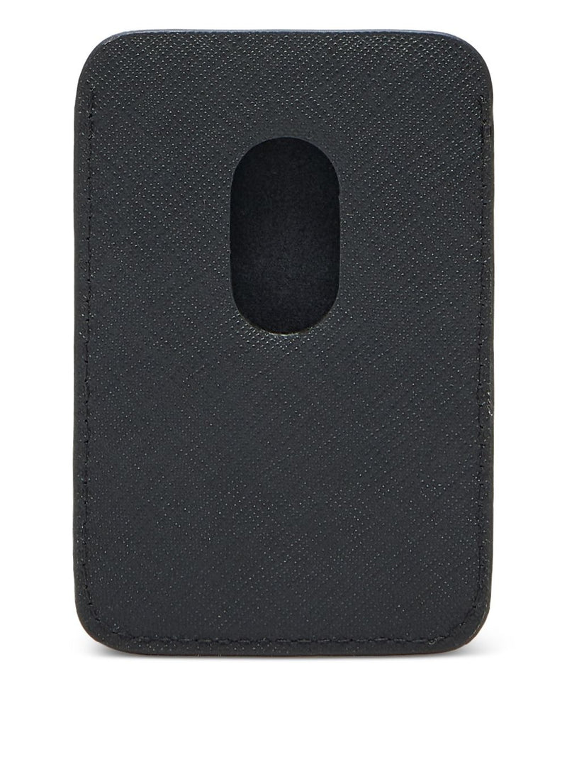 Emporio Armani Asv Regenerated Saffiano Magnetic Card Holder | Urbalenti™ NYC