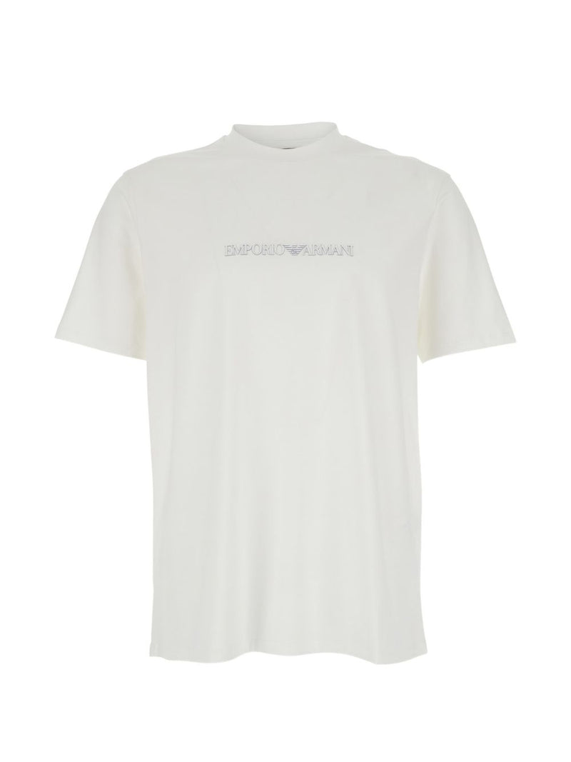 Emporio Armani Logo cotton t-shirt | Urbalenti™ NYC
