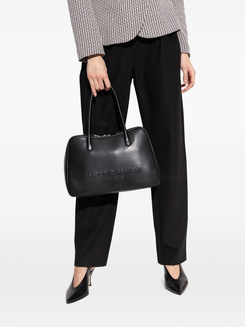 Emporio Armani Eagle Club Capsule Collection Soft Leather Shoulder Bag | Urbalenti™ NYC