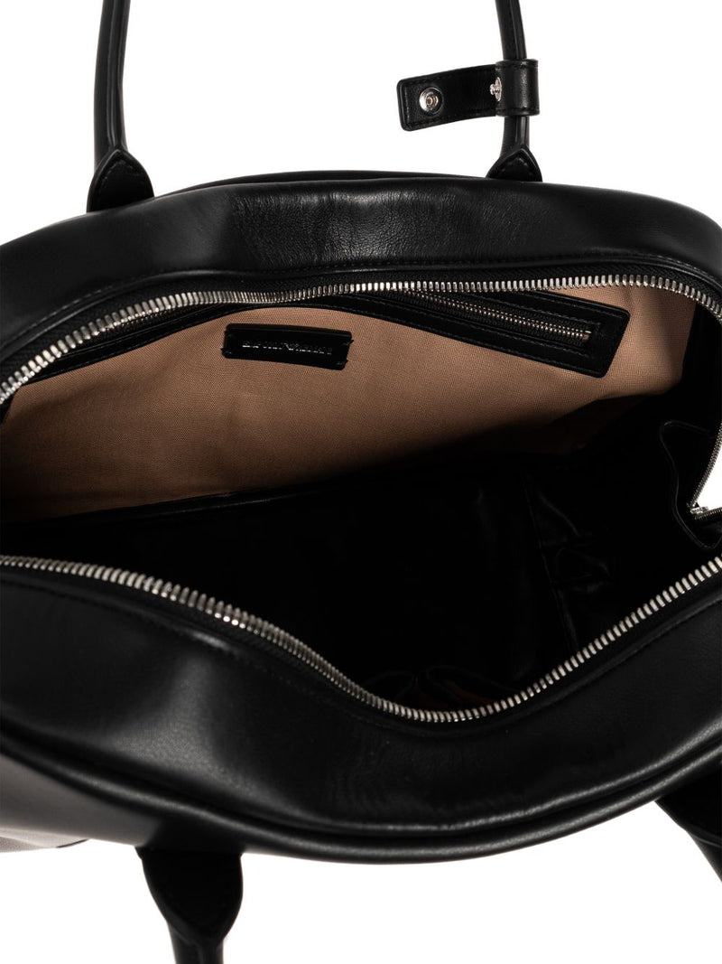 Emporio Armani Eagle Club Capsule Collection Soft Leather Shoulder Bag | Urbalenti™ NYC