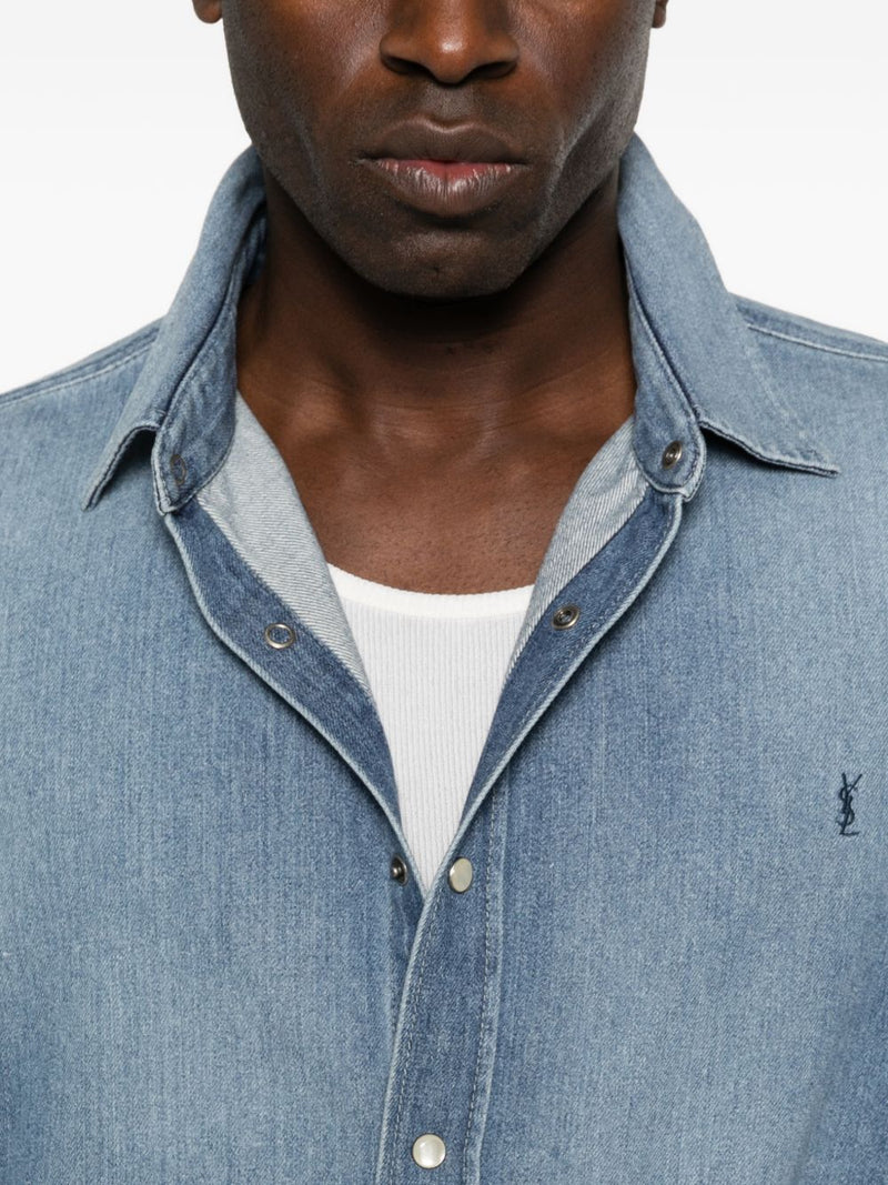 Saint Laurent Shirts Blue | Urbalenti™ NYC