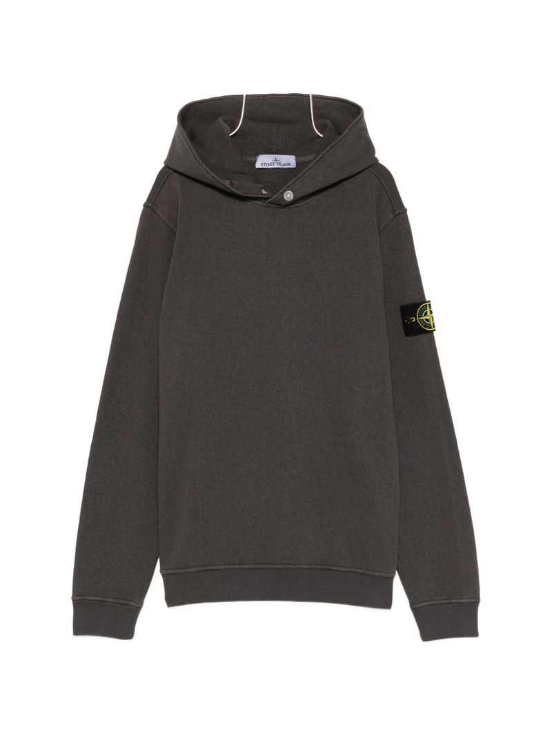 Stone Island Logo cotton hoodie | Urbalenti™ NYC